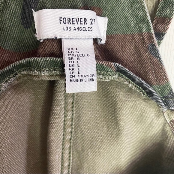 Camo Print Forever 21 Adjustable Skirt Overalls - Picture 2 of 5